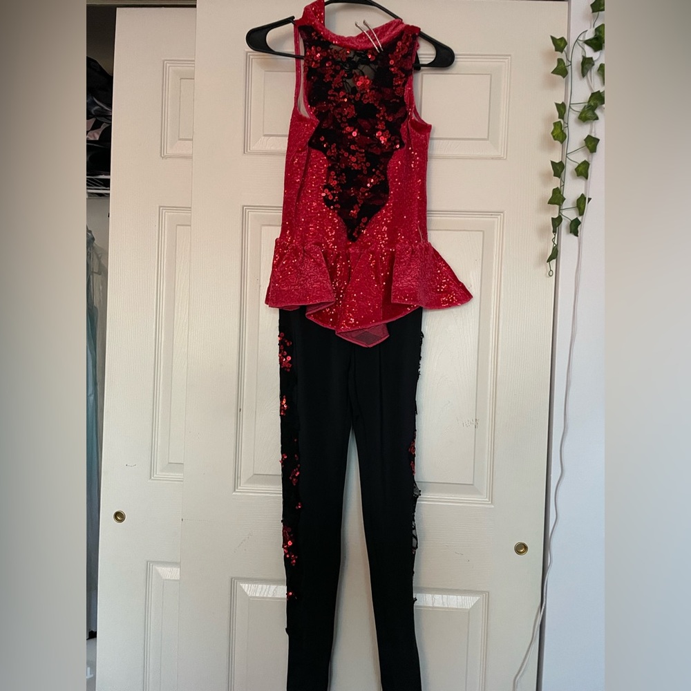 Red/black dance costume